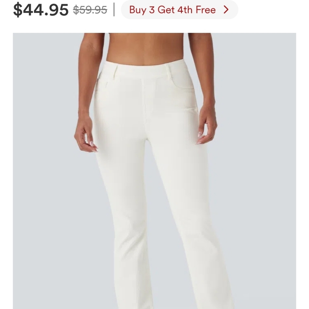 Halara Flex™ High Waisted Pockets Washed Casual Bootcut Jeans Small Tall - Picture 6 of 8